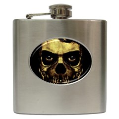 Angry Skull Monster Poster Hip Flask (6 Oz) by dflcprints