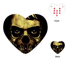 Angry Skull Monster Poster Playing Cards (heart)