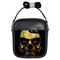 Angry Skull Monster Poster Girls Sling Bag by dflcprints