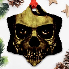 Angry Skull Monster Poster Snowflake Ornament (two Sides)