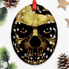 Angry Skull Monster Poster Oval Filigree Ornament (two Sides)