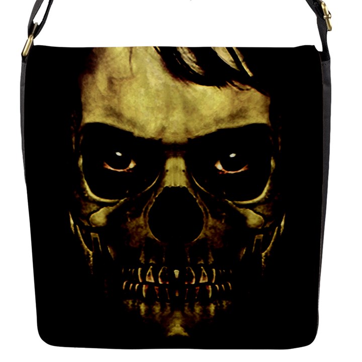 Angry Skull Monster Poster Flap Closure Messenger Bag (S)