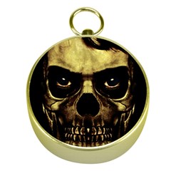 Angry Skull Monster Poster Gold Compasses by dflcprints