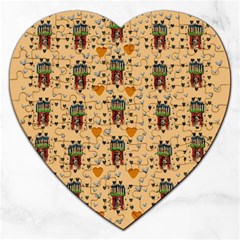 Sankta Lucia With Love And Candles In The Silent Night Jigsaw Puzzle (heart) by pepitasart