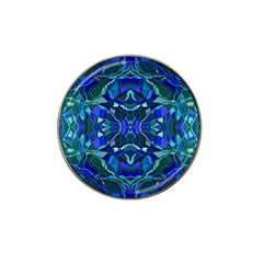 Abstract #8   I   Aqua Blues 6000 Hat Clip Ball Marker (10 Pack) by KesaliSkyeArt