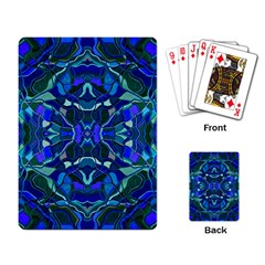 Abstract #8   I   Aqua Blues 6000 Playing Cards Single Design by KesaliSkyeArt