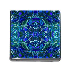 Abstract #8   I   Aqua Blues 6000 Memory Card Reader (square 5 Slot) by KesaliSkyeArt