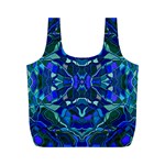 Abstract #8   I   Aqua Blues 6000 Full Print Recycle Bag (M) Front