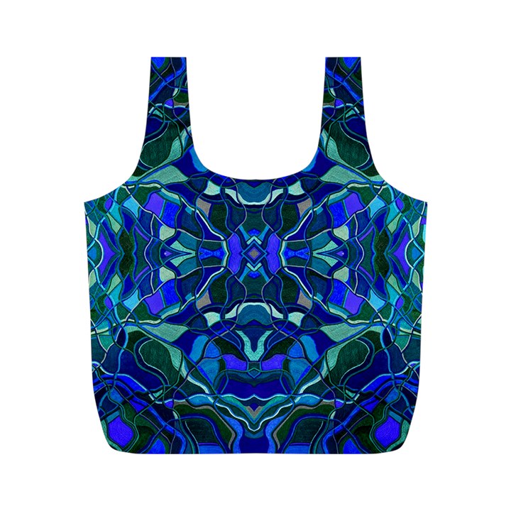 Abstract #8   I   Aqua Blues 6000 Full Print Recycle Bag (M)