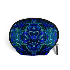 Abstract #8   I   Aqua Blues 6000 Accessory Pouch (small) by KesaliSkyeArt