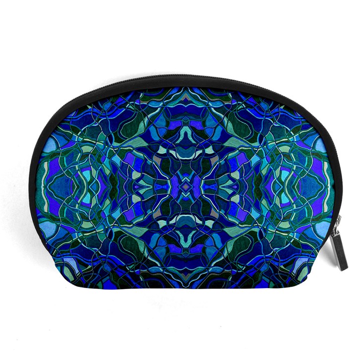 Abstract #8   I   Aqua Blues 6000 Accessory Pouch (Large)