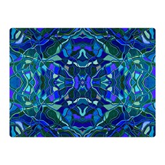 Abstract #8   I   Aqua Blues 6000 Double Sided Flano Blanket (mini)  by KesaliSkyeArt