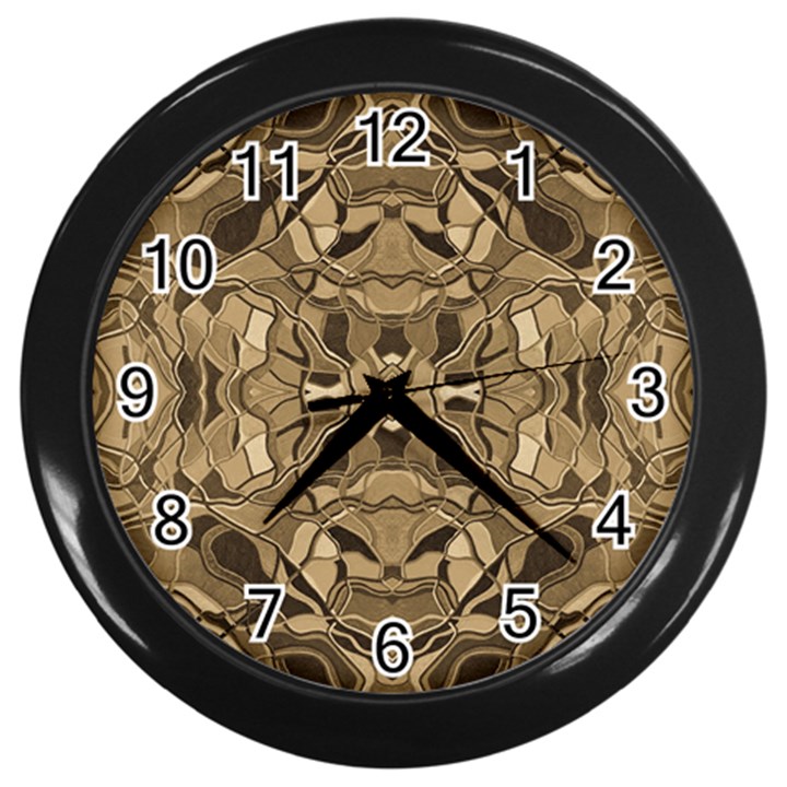 Abstract #8   I   Antiqued 6000 Wall Clock (Black)