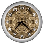 Abstract #8   I   Antiqued 6000 Wall Clock (Silver) Front