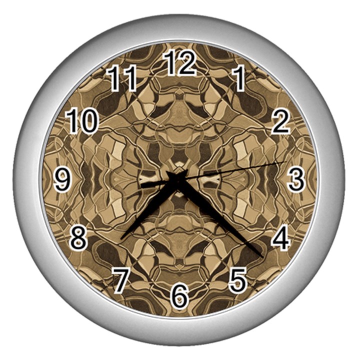 Abstract #8   I   Antiqued 6000 Wall Clock (Silver)