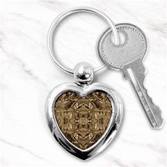 Abstract #8   I   Antiqued 6000 Key Chains (heart)  by KesaliSkyeArt