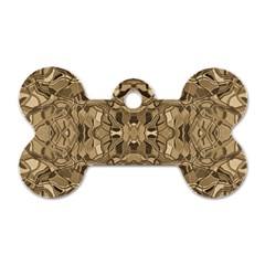 Abstract #8   I   Antiqued 6000 Dog Tag Bone (one Side)