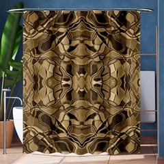 Abstract #8   I   Antiqued 6000 Shower Curtain 60  X 72  (medium)  by KesaliSkyeArt