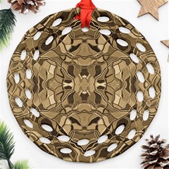 Abstract #8   I   Antiqued 6000 Round Filigree Ornament (two Sides)