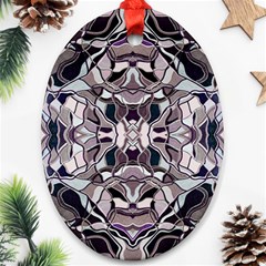 Abstract #8   I   Aquatic 6000 Oval Ornament (two Sides)