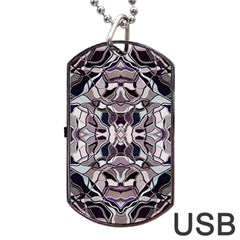 Abstract #8   I   Aquatic 6000 Dog Tag Usb Flash (two Sides) by KesaliSkyeArt