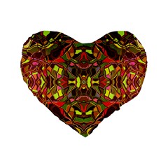 Abstract #8   I   Autumn 6000 Standard 16  Premium Flano Heart Shape Cushions by KesaliSkyeArt