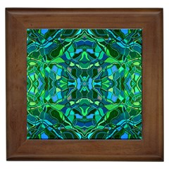 Abstract #8   I   Blues & Greens 6000 Framed Tiles by KesaliSkyeArt