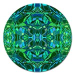 Abstract #8   I   Blues & Greens 6000 Magnet 5  (Round) Front