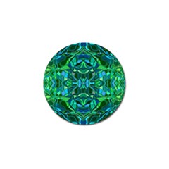 Abstract #8   I   Blues & Greens 6000 Golf Ball Marker (4 Pack) by KesaliSkyeArt