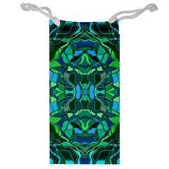 Abstract #8   I   Blues & Greens 6000 Jewelry Bag