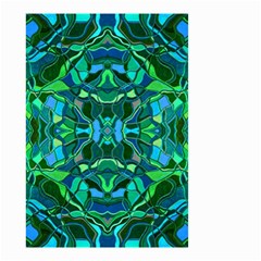 Abstract #8   I   Blues & Greens 6000 Small Garden Flag (two Sides)