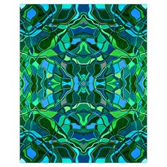 Abstract #8   I   Blues & Greens 6000 Drawstring Bag (small) by KesaliSkyeArt