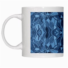 Abstract #8   I   Blues 6000 White Mugs by KesaliSkyeArt