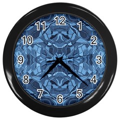 Abstract #8   I   Blues 6000 Wall Clock (black) by KesaliSkyeArt