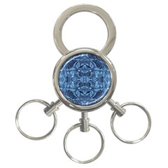 Abstract #8   I   Blues 6000 3-ring Key Chains by KesaliSkyeArt