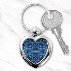 Abstract #8   I   Blues 6000 Key Chains (heart)  by KesaliSkyeArt