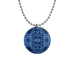 Abstract #8   I   Blues 6000 1  Button Necklace by KesaliSkyeArt