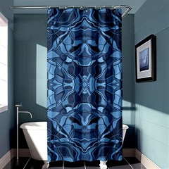 Abstract #8   I   Blues 6000 Shower Curtain 36  X 72  (stall)  by KesaliSkyeArt