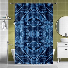 Abstract #8   I   Blues 6000 Shower Curtain 48  X 72  (small)  by KesaliSkyeArt