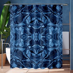 Abstract #8   I   Blues 6000 Shower Curtain 60  X 72  (medium)  by KesaliSkyeArt