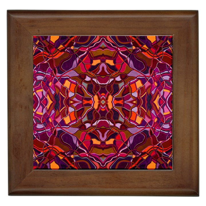 Abstract #8   I   Carmine 6000 Framed Tiles