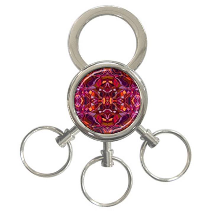 Abstract #8   I   Carmine 6000 3-Ring Key Chains