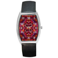 Abstract #8   I   Carmine 6000 Barrel Style Metal Watch by KesaliSkyeArt