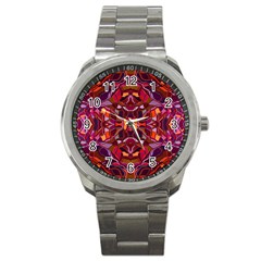 Abstract #8   I   Carmine 6000 Sport Metal Watch by KesaliSkyeArt