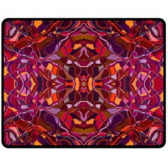 Abstract #8   I   Carmine 6000 Fleece Blanket (medium)  by KesaliSkyeArt