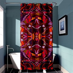 Abstract #8   I   Carmine 6000 Shower Curtain 36  X 72  (stall)  by KesaliSkyeArt