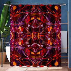 Abstract #8   I   Carmine 6000 Shower Curtain 60  X 72  (medium)  by KesaliSkyeArt