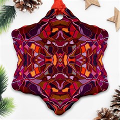 Abstract #8   I   Carmine 6000 Snowflake Ornament (two Sides)