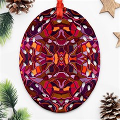 Abstract #8   I   Carmine 6000 Ornament (oval Filigree)