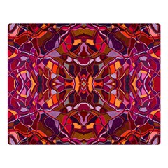 Abstract #8   I   Carmine 6000 Double Sided Flano Blanket (large)  by KesaliSkyeArt